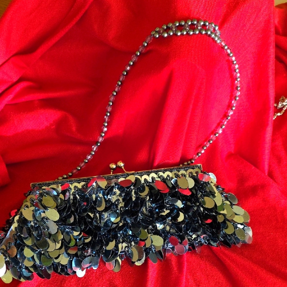 Black sequence good evening Bag